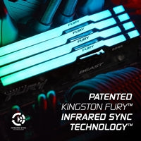Kingston FURY Beast KF560C36BBE2AK2-32 RGB 32GB (2x16GB) System Memory, DDR5, 6000MHz, Black, 288 Pin, 1.35v, CL36, AMD EXPO Certified Kingston FURY Beast KF560C36BBE2AK2-32 RGB 32GB (2x16GB) System Memory, DDR5, 6000MHz, Black, 288 Pin, 1.35v, CL36, AMD EXPO Certified